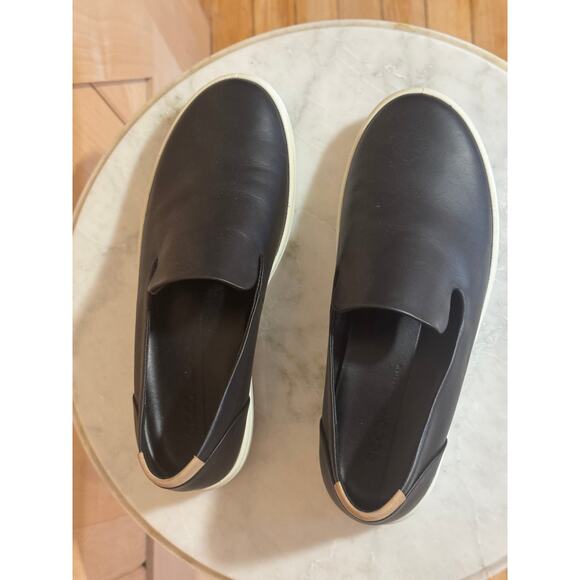 Ecco | NWOT Soft 7 Black Leather Slip On Comfort Sneakers | Size 38 EU - Picture 2 of 11